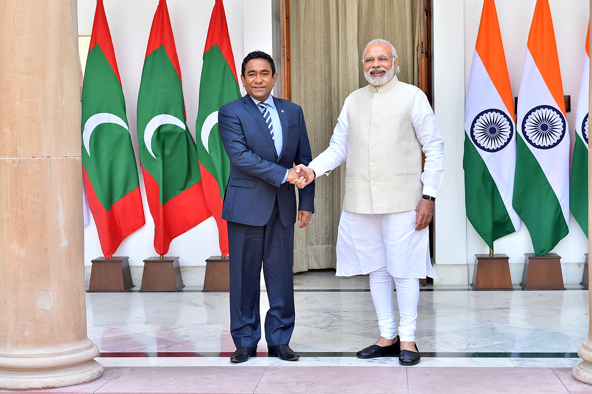 President Yameen holds high level discussions with Indian PM