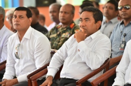 President Abdulla Yameen Abdul Gayoom (on the right), during a state-held gathering. PHOTO: MIHAARU
