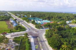 Aerial view of Laamu Atoll's Link Road. PHOTO/THOTTEY'S PHOTOGRAPHY