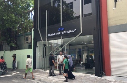 (FILE) STO Pharmacy in Male': Health Ministry is assures they have the medicines for the viral flu -- Photo: Mihaaru