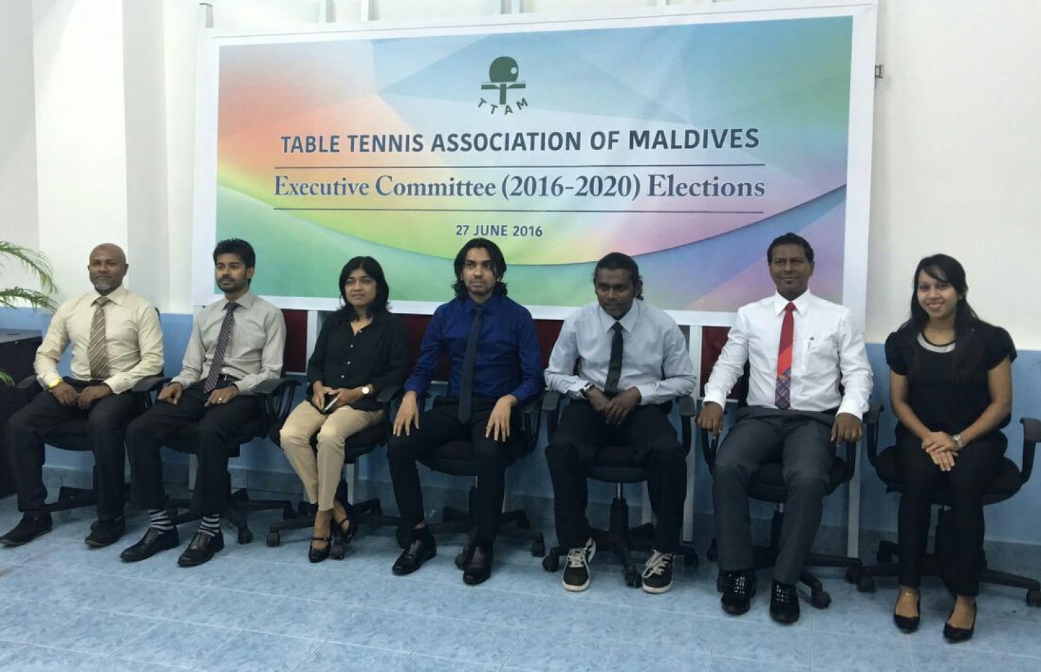 ޓޭބަލް ޓެނިސް އެސޯސިއޭޝަނުގެ އާ އެކްސްކޯ (ކ-ވ) ނިޝާ، ތާޅަފިލި އަލިބެ، ޝާޒިލް، އަލީ ރަޝީދު، ޒުލައިހާ، ޝިއުރީ، އިބްރާހިމް ލަތީފް.