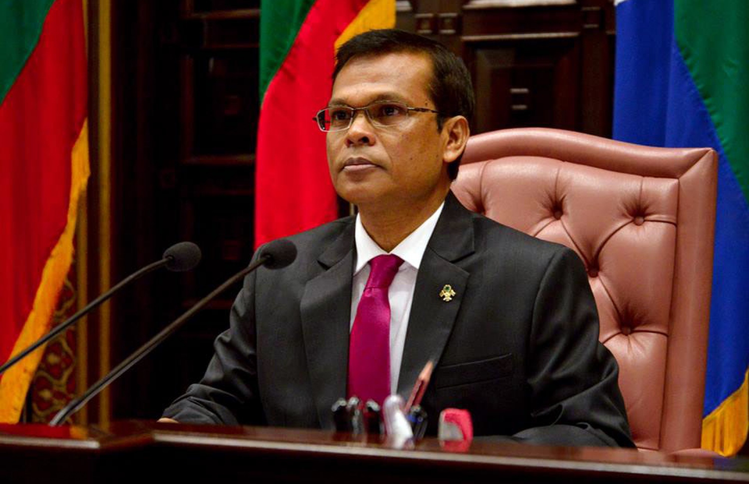 ރައްޔިތުންގެ މަޖިލީހުގެ ރައީސް އަބްދުﷲ މަސީހު، މަޖިލީހުގެ ޖަލްސާއެއްގެ ރިއާސަތު ބަލަހައްޓަވަނީ، ފޮޓޯ މަޖިލިސް