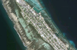 Aerial view of Maradhoo, Addu Atoll. A special event was held to commemorate the Golden Jubilee of the British Loyalty Shipwreck on January 5, 2021.