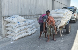 Sacks of staple provided by State Trading Organisation (STO)  being transported. PHOTO: MIHAARU ARCHIVE