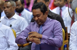 Incumbent President Yameen Abdul Gayoom, set to step out of office on November 17