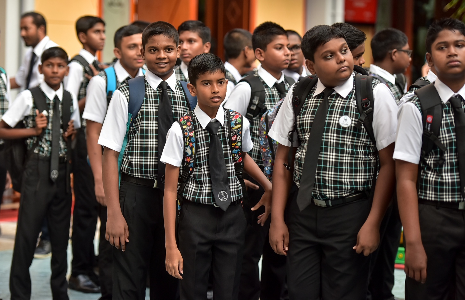 އަހުމަދިއްޔާ އިންޓަނޭޝަނަލް ސްކޫލުގެ ދަރިވަރުންތަކެއް: އެ ސްކޫލަށް ސަރުކާރުން އެހީތެރިކަން ދޭ .-- ފޮޓޯ: ނިޝާން އަލީ/ މިހާރު