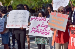 A march held in early 2017, demanding gender equality and an end to violence against women. PHOTO: NISHAN ALI / MIHAARU