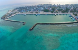 An aerial photograph of Hoarafushi in Haa Alif Atoll. PHOTO: ABDULLA AURAF/ MIHAARU