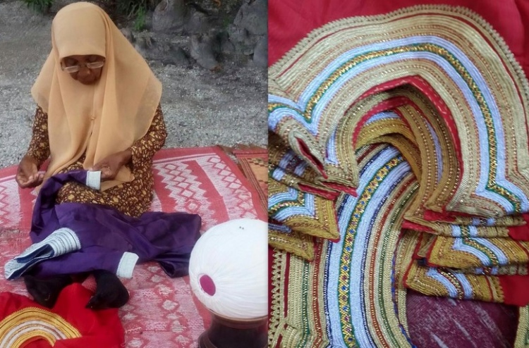 ތިން އަންހެނުންގެ ކަސަބު ބޯވަޅު އެޅި ލިބާސް