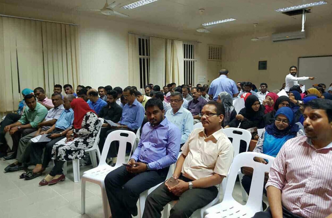 އައްޑޫގައި އައުޓްރީޗް ޕްރޮގްރާމް ފެށުމަށް އިއްޔެ ބޭއްވި ރަސްމިއްޔާތުގެ ތެރެއިން.-- ފޮޓޯ: އިސްކަންދަރު ސްކޫލް