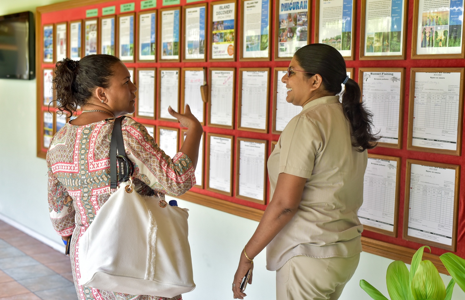 ސަން އައިލެންޑްގެ ޓޫރިސްޓަކަށް ޒިޔާނާ މައުލޫމާތު ދެނީ -- ފޮޓޯ: ނިޝާން އަލީ/ މިހާރު