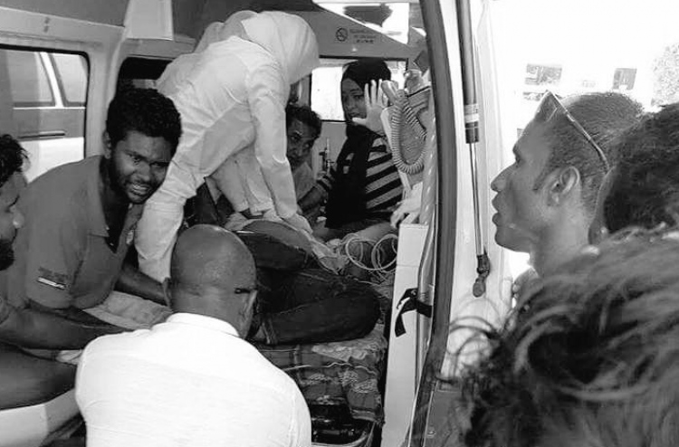 އައްޑޫގައި އެކްސިޑެންޓްވި ޒުވާނަކު އައިސީޔޫގައި