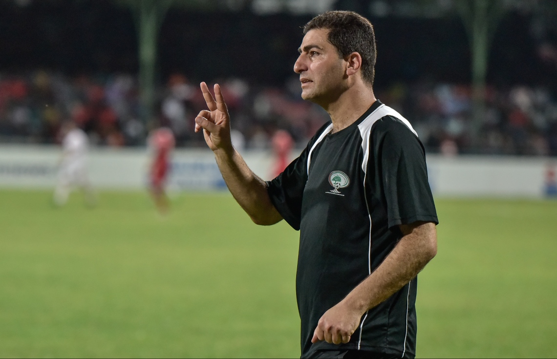 ފަލަސްތީންގެ ކޯޗު އަބްދުލް ނާސިރު.-- ފޮޓޯ: ނިޝާން އަލީ/ މިހާރު