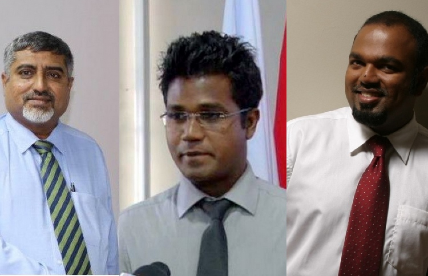 "ވިޝްކާ" ގެ މައްސަލާގައި ވަކާލާތު ކުރައްވާ ވަކީލުން. (ކ-ވ) މުހައްމަދު ޝަހުދީ، ހުސެން ސިރާޖް އަދި އަހްމަދު މުއިއްޒު.