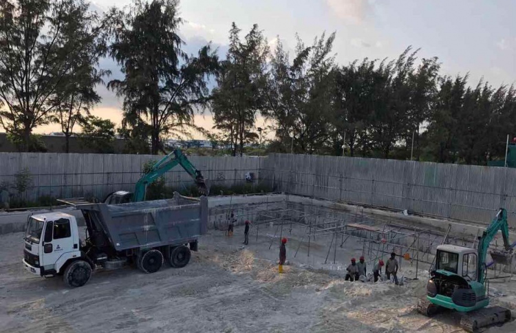 ބެޗް އެޕާޓްމަންޓުގެ ފައުންޑޭޝަން މަސައްކަތް ފަށައިފި