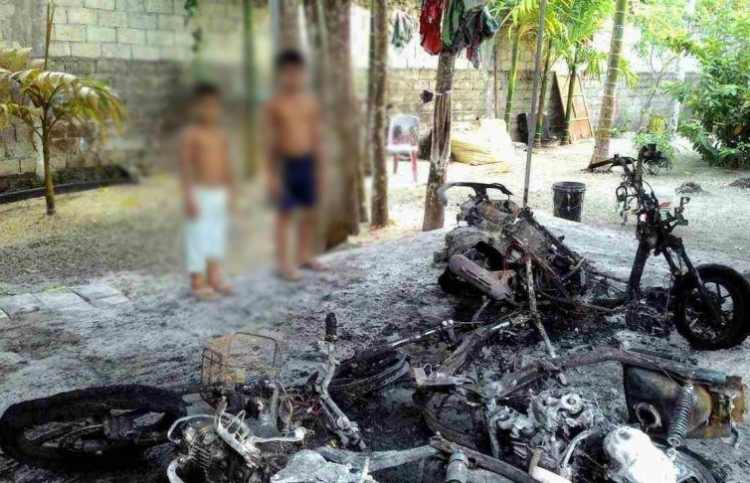 ލ. ގަމު ގެއެއްގައި ހުރި ތިން ސައިކަލެއް އަންދާލައިފި