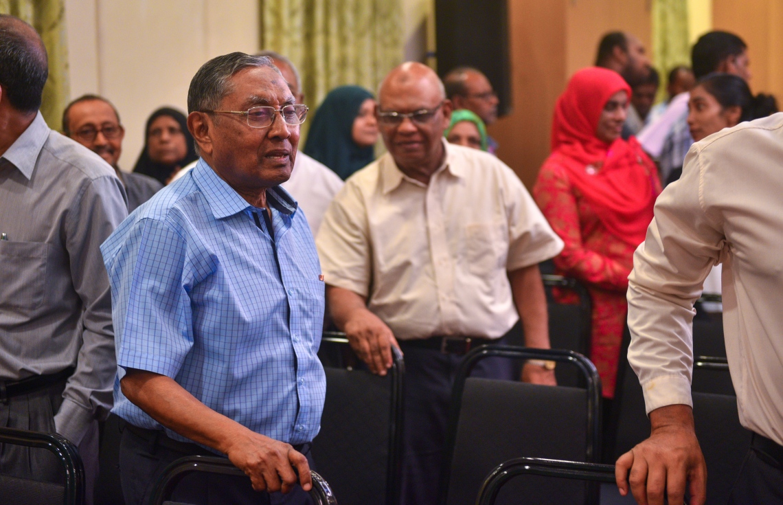 މާލެ: ޖޫން 21، 2017- މި ރޯދަމަހުގެ 27 ވިލޭރެއާ ދިމާކޮށް މައުމޫން ފައުންޑޭޝަނުން ބޭއްވި އިހްޔާ ޖަލްސާގެ ތެރެއިން.---މިހާރު ފޮޓޯ: ހުސެއިން ވަހީދު