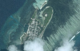 An ariel photograph of Kanduhulhudhoo, Gaaf Alif Atoll. PHOTO: GOOGLE