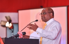 President Maumoon attending / speaking on the opposition rally at Kunoozu - abdulla shahid
