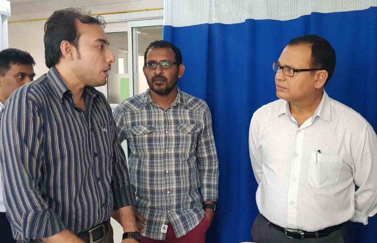 ފުލުސް މީހާގެ ހާލު ބަލަން މިނިސްޓަރުން އައިޖީއެމްއެޗަށް