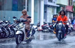 Rainy weather in Malé City