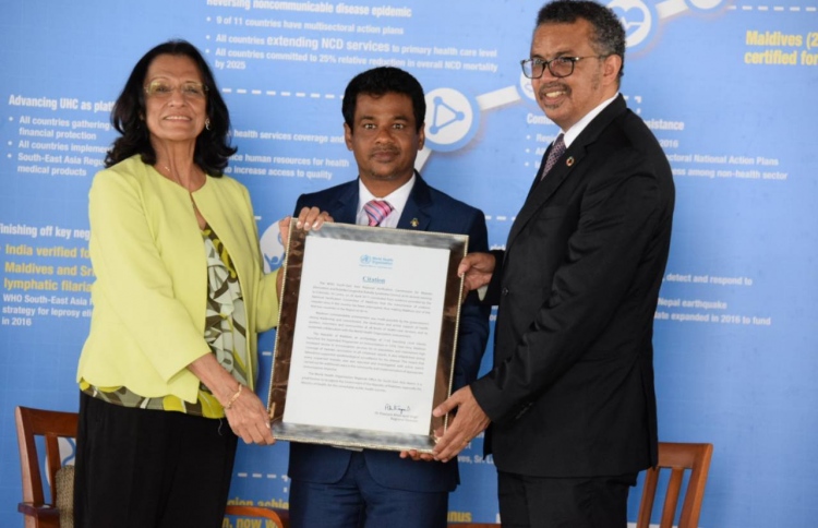 ހިމަބިހި ނައްތާލާފައިވާކަމުގެ އެވޯޑު ރާއްޖެއަށް ދީފި