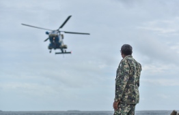 Helicopters gifted by the Indian government; used for operations by the Maldives National Defense Force (MNDF)-- Photo: Mihaaru