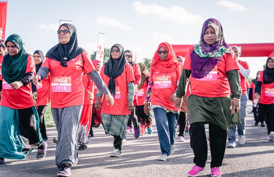 ހިތަދޫ، އައްޑޫ ސިޓީ (ސެޕްޓެމްބަރު 17) – ކޮކާކޯލާ ޓީއެފްޖީ "ރަން އިން އައްޑޫ" އިވެންޓުގެ ތެރެއިން. –ފޮޓޯ: އިބްރާހިމް އުޝާފަތު