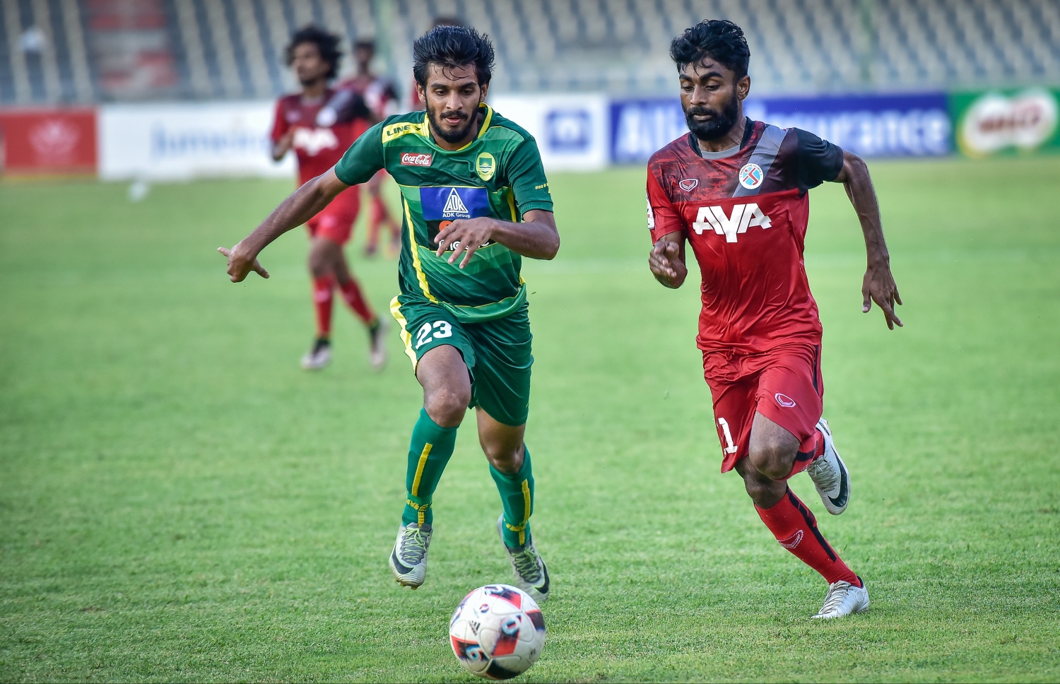 2018 ވަނަ އަހަރުގެ ޕްރިމިއާ ލީގުގައި ރިޒޭ ތިނަދޫ ޓީމާ އެކު މާޒިޔާއާ ދެކޮޅަށް ކުޅެނީ.-- މިހާރު ފައިލް ފޮޓޯ: ނިޝާން އަލީ