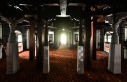 Inside 'Hukuru Miskiyy', the Old Friday Mosque in Male' City. PHOTO/MIHAARU