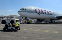 An aircraft of Qatar Airways-