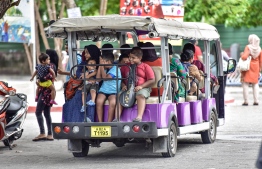 Vilimale' buggy service; Male' City Council seeks additional party to provide the services in the village island-- Photo: Mihaaru