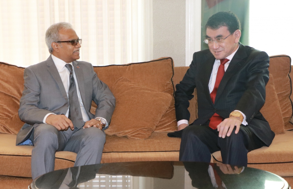 ޖަޕާނުގެ ފޮރިން މިނިސްޓަރު ރާއްޖެ ވަޑައިގެންފި