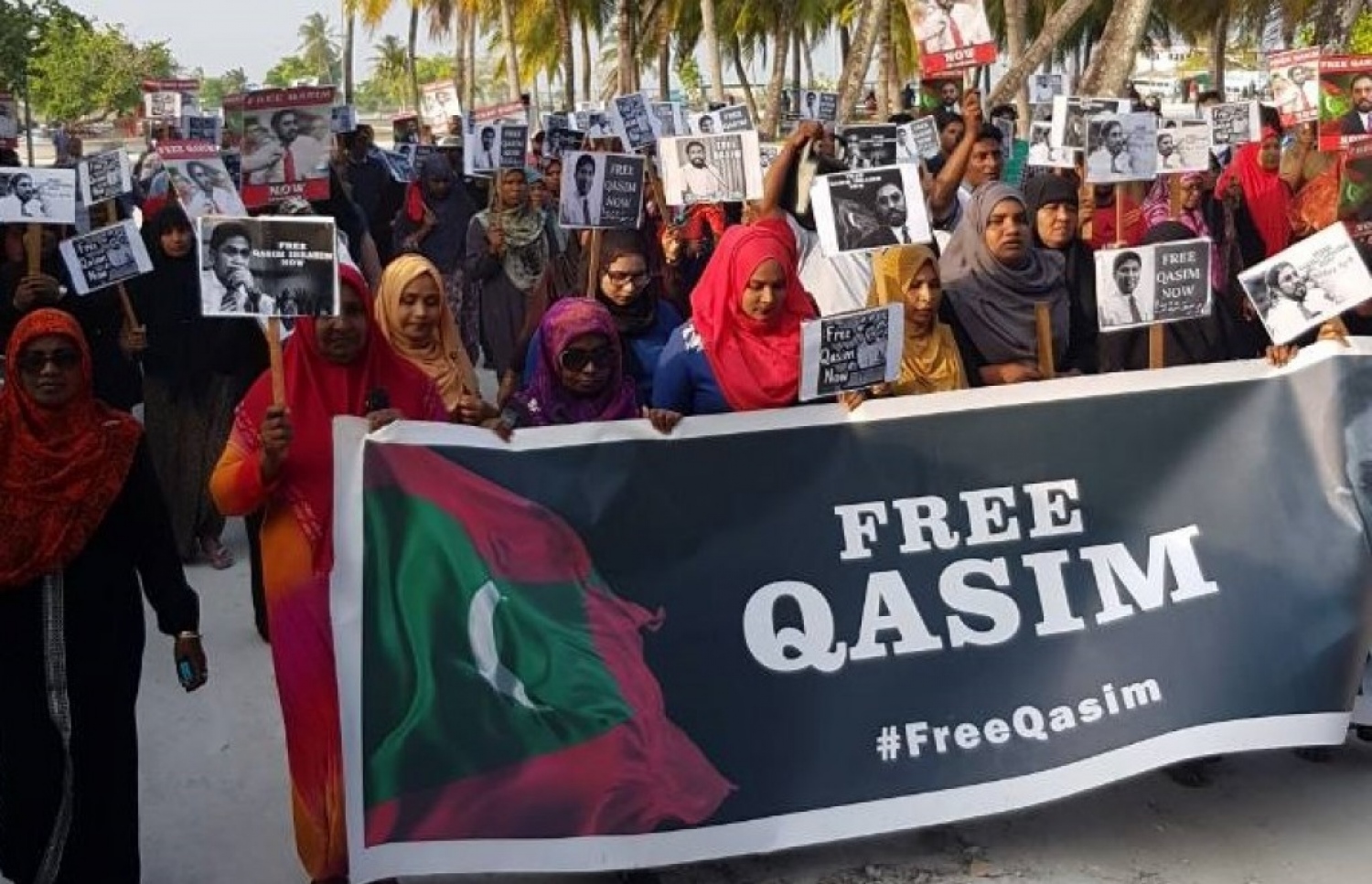 މާމިގިލީގައި މިއަދު ކުރިއަށްދާ މުޒާހަރާ. - ފޮޓޯ: ސޯޝަލް މީޑިއާ