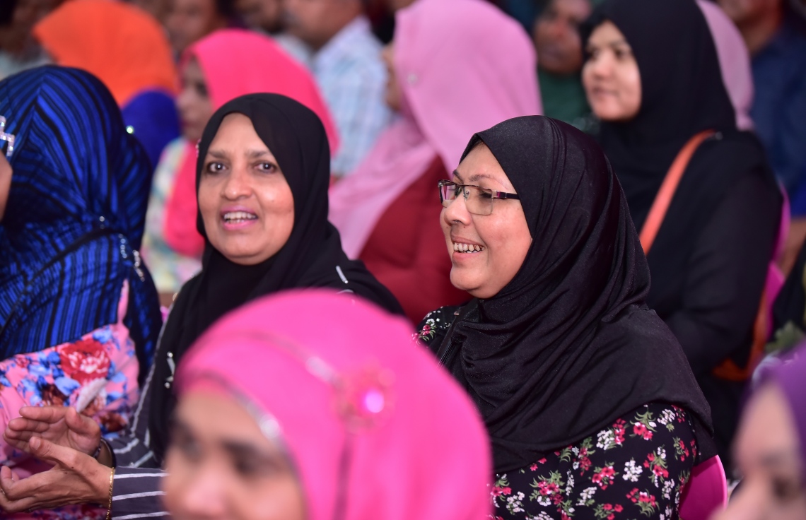 މާލެ: ޖެނުއަރީ 29، 2018- ޕީޕީއެމުން ބޭއްވި ޖަލްސާގައި ބައިވެރިވި ބައެއް މީހުން.---ފޮޓޯ: ނިޝާން އަލީ/މިހާރު