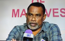 PPM's deputy leader Abdul Raheem Abdulla speaks at press conference. FILE PHOTO/MIHAARU