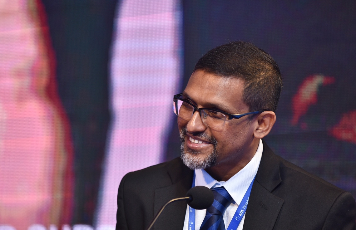 މާލެ: މާޗް 15، 2018- އޭޑީކޭ ހޮސްޕިޓަލްގެ ކެތުލެބާއި އޮޕަރޭޝަންް ތިއޭޓަރު ހިމެނޭ ކޮމްޕްލެކްސް ހުޅުވުމަށް މިރޭ ބޭއްވި ރަސްމިއްޔާތުގެ ތެރެއިން.---ފޮޓޯ: ހުސެއިން ވަހީދު/މިހާރު