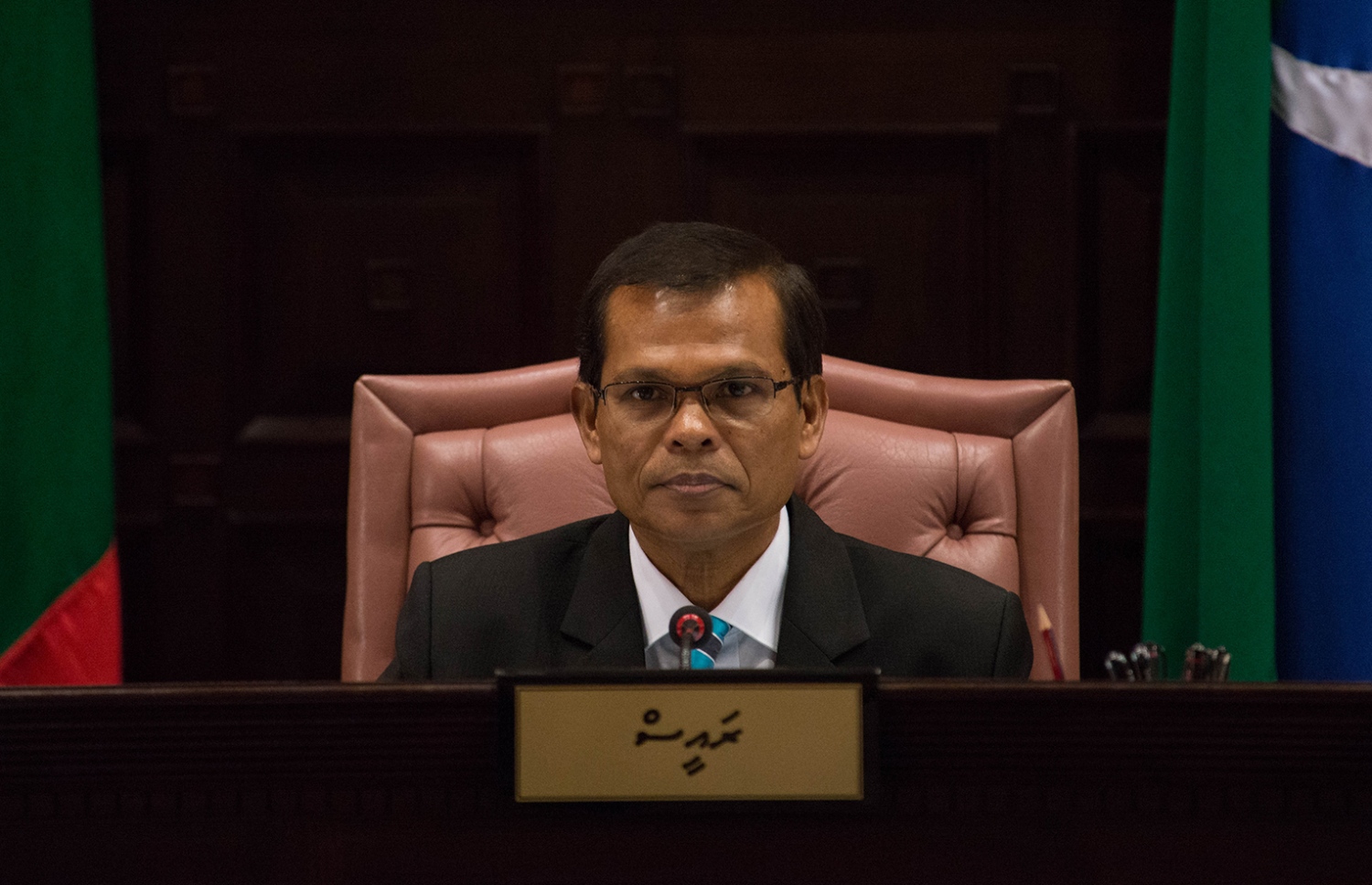 މަޖިލީހުގެ ރައީސް އަބްދުﷲ މަސީހު، މަޖިލީހުގެ ރިޔާސަތު ބަލަހައްޓަވަނީ. - ފޮޓޯ: މަޖިލިސް