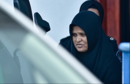 Aafiya Mohamed, mother of Mohamed Ibthihaal, who succumbed to injuries caused by abuse in January 2015, arriving at court for a hearing. PHOTO: MIHAARU