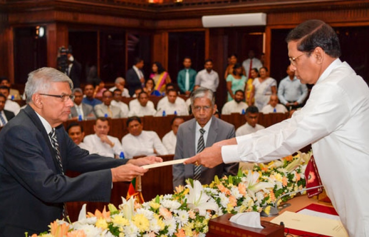 ވޯޓުގެ ކުރިން ރަނިލް އިސްތިއުފާ ދީ: ސިރިސޭނާގެ ޕާޓީ