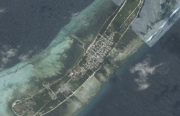 Aerial view of Fonadhoo in Laamu Atoll. PHOTO: GOOGLE IMAGES