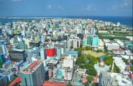 View of Male City from the rooftop of Dharumavantha Hospital. PHOTO: HUSSAIN WAHEED/MIHAARU