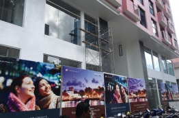Housing complex being constructed in the capital Male. PHOTO/MIHAARU