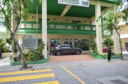 The entrance to the Finance Ministry building where the Maldives Inland Revenue Authority office is located. MIHAARU PHOTO