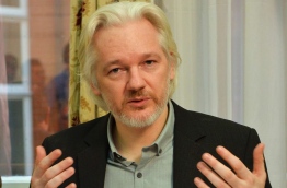 Julian Assange press conference at Ecuador Embassy, London.