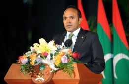 A file photo showing the former vice president Dr Mohamed Jameel Ahmed during an official ceremony. Jameel had fled to the UK last July days before he was impeached in a controversial vote.