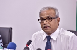Newly appointed foreign minister Dr Mohamed Asim speaks during his first press conference on Wednesday. MIHAARU PHOTO/NISHAN ALI