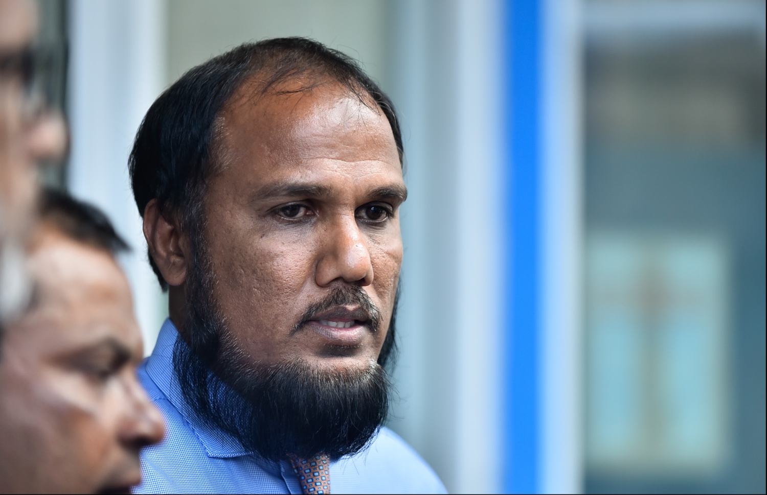 އެމްޑީއޭގެ ޑެޕިއުޓީ ލީޑަރު މައުރޫފް މިއަދު މީޑިއާއާ ވާހަކަ ދައްކަވަނީ.---ފޮޓޯ: ހުސެއިން ވަހީދު/މިހާރު