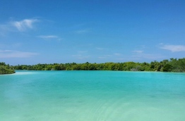 The protected island of Dhigulaabadhoo in Gaafu Dhaalu atoll.