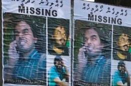 Posters put up by family and friends of missing journalist Ahmed Rilwan. PHOTO/MALDIVES INDEPENDENT